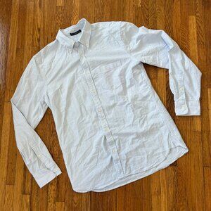 Brandy Melville Blue/White Striped Oxford Button-Down Shirt